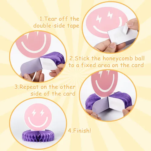 Decorações De Festa Justforjoyful 9 Peças Smile Face Honeyco