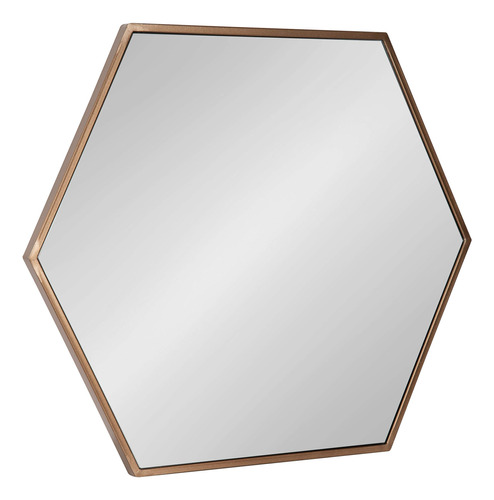 Espejo Pared Moderno 22 X 25  Bronce Hexagonal Geometrico