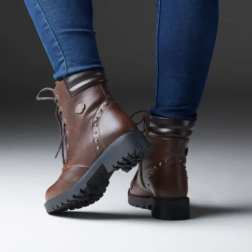 Bota Antiderrapante Mujer Harley Davidson Margot Caf Drop