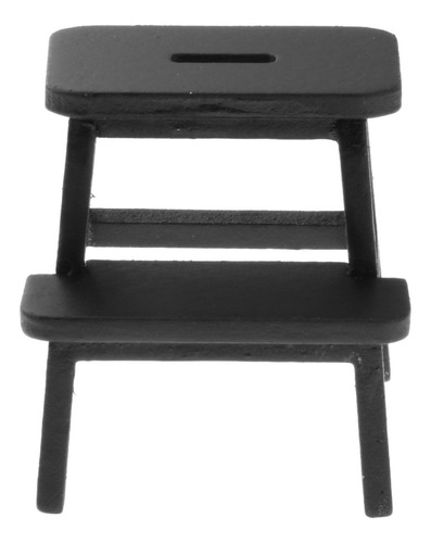 2 Silla De Casa De Muñecas Pintada A Mano, Silla De Negro