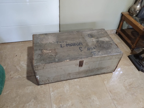 Antiguo Baúl Militar (teniente 1ro De Marina). (Usado)