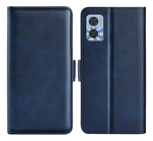 Funda De Piel Con Hebilla De Doble Cara Para Motorola Moto E