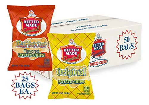 Pack De Variedad De Papas Fritas Bbq Y Originales - 50 Bols
