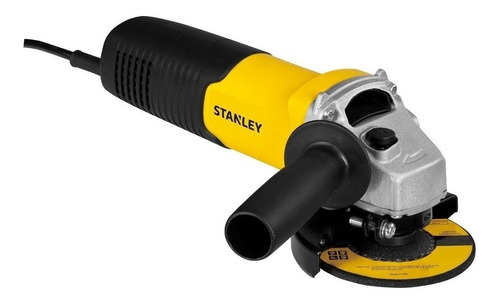 Miniesmeriladora angular Stanley STGS7115K10 color amarillo 710 W 120 V + accesorio