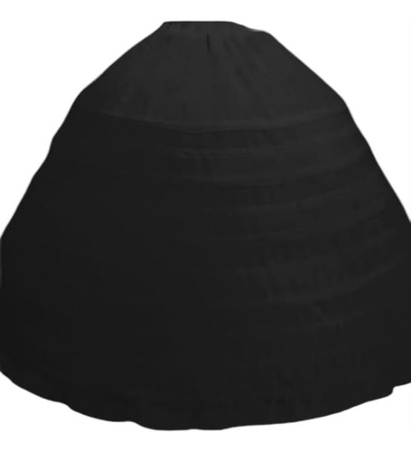 Enagua/miriñaque Negra 10 Aros