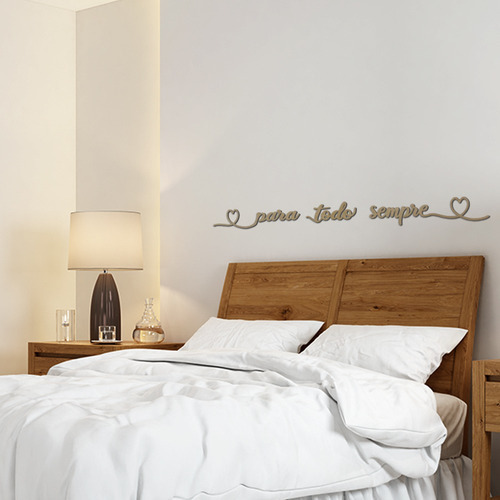 Palavra Decorativa Deparede Mdf Corte Laser Para Todo Sempre Titulos Cru