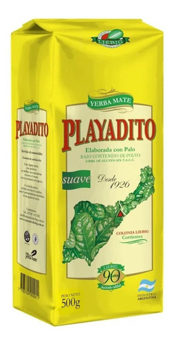 Yerba Mate Playadito Suave Con Palo Bcp Sin Tacc 500 Grs