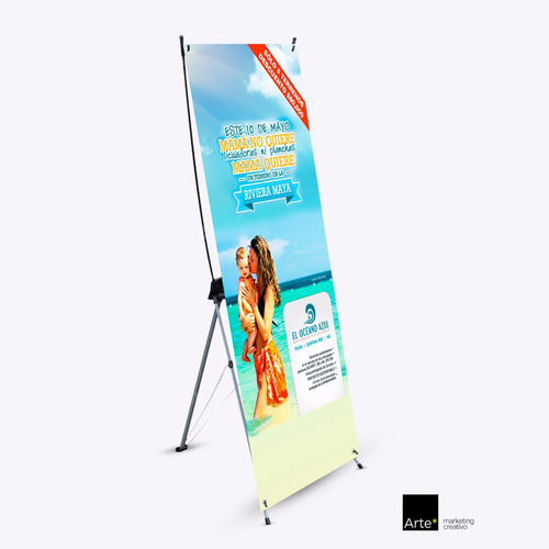 Imagen 1 de 5 de X Banner Display Publicitario Reforzado De 80 X 180 Cm