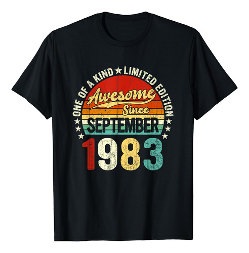 Polera Vintage Nacida En Septiembre De 1983, Edición Limit