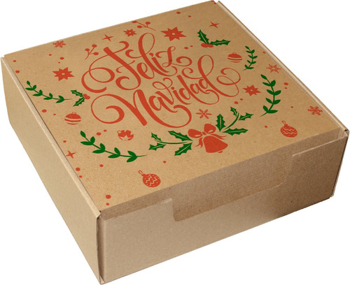 Cajas De Cartón Para Regalo De Navidad X50unds 28x28x10