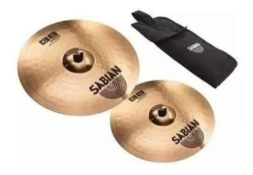 Kit Prato Sabian B8 Pro 5006beq Thin Crash 16 18 Bag Baqueta