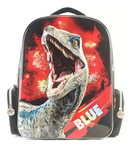 Mochila Jurassic World Blue 3d Espalda 16  PuLG 100%orig