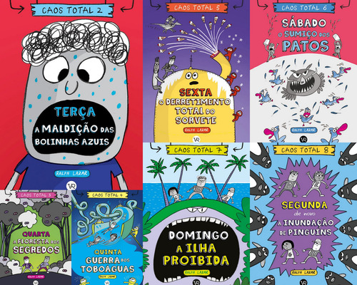 Caos Total Do Volume 2 Ao 8 De Terça Até Segunda De Novo: Caos Total De Terça Até Segunda De Vo, De Ralph Lazar., Vol. 1. Editorial V&r, Capa Dura, Edição 1 Em Português, 2024