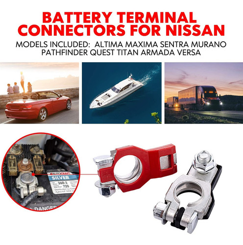 2 Conector De Terminal De Batería Cabezal De Pila De
