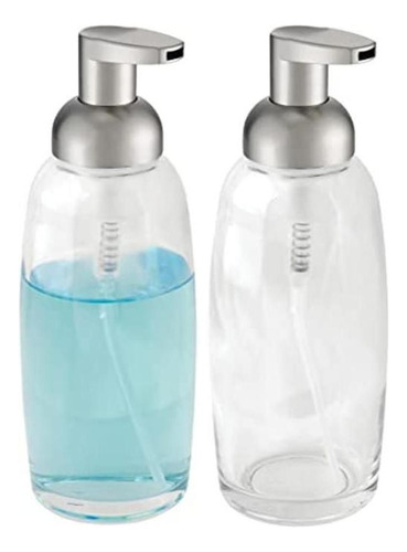 Mdesign Modern Glass Botella Dispensadora De Jabón De