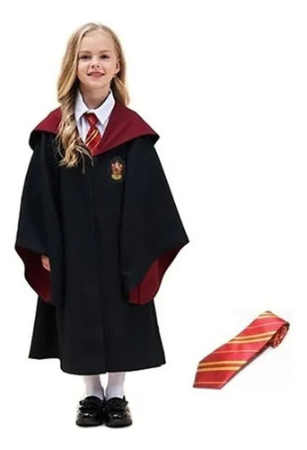 Capa Para Disfraz De Harry Potter Y Corbata Para Niños Y Adu