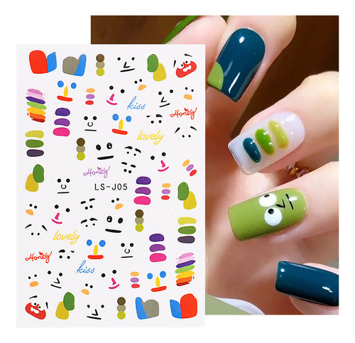 Pegatinas Adhesivas Para Decoración De Uñas, Bonito Dibujo D