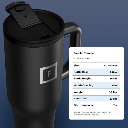 Taza De Viaje Iron °flask Copilot Rustic Berry De 1,2 L Con