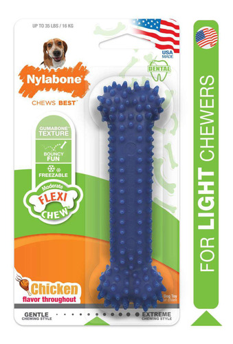 Juguete Nylabone Perro Flexi Chew Dental 16kg Medio