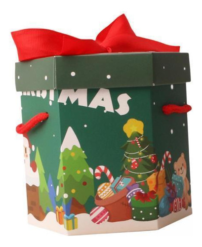6 Caja De Regalo De Navidad, Contenedor De Dulces Para Las