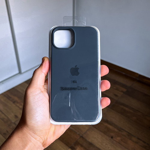 Silicone Case Iphone 14 Funda Silicona Azul Oscuro Lisa