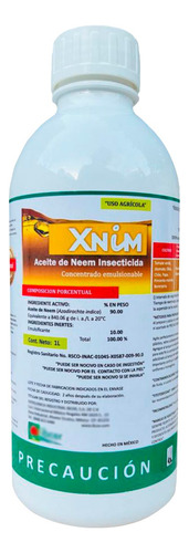 Insecticida Agro Y Jardín, Natural Y Org, Aceite De Neem 1lt