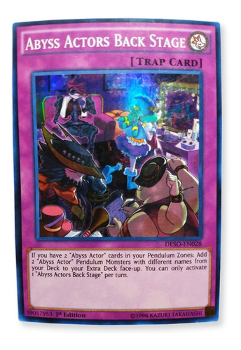 Yugi-oh! Abyss Actor Back Stage Deso-en028 Super