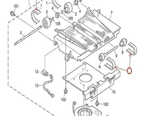 Bandas Correa Para Bandeja De Salida Copyprinter Ricoh Jp735
