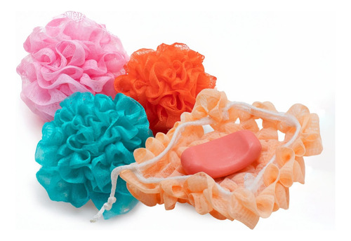 Borla Atrapa-jabón 2 En 1 De Baño | Ahorra Jabón | Pack 4 Pz Multicolor