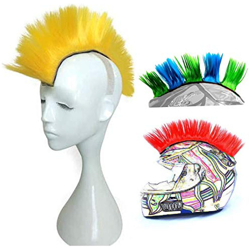 3t-sister Helmet Mohawk Wig Adhesive Mohawk For Motorcycle B