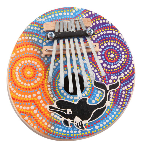 Kalimba Portátil De Cáscara De Coco Ajustable Con 7 Teclas
