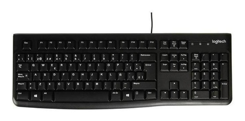 Teclado Logitech K120 Qwerty Español España Color Negro