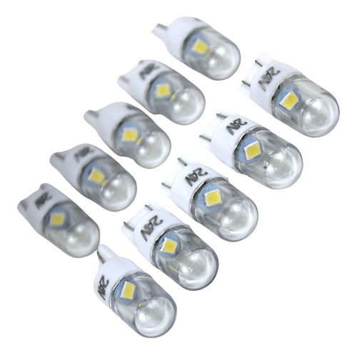 Lâmpada De Led Esmagada Pingão Grande 24v Branca Caixa 10 Un