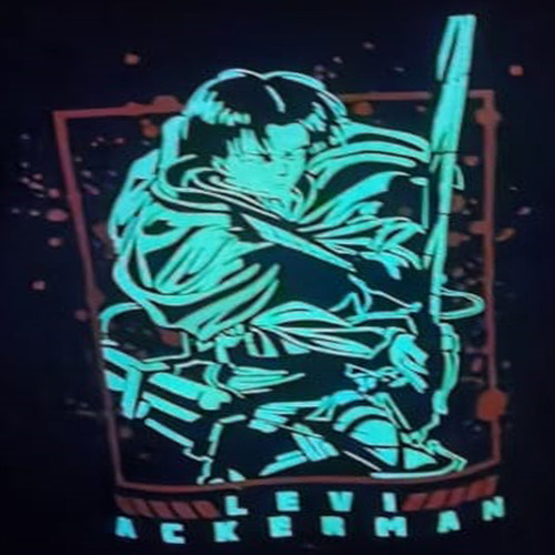 Sudadera Unisex Levi Attack On Titan Fluorecente