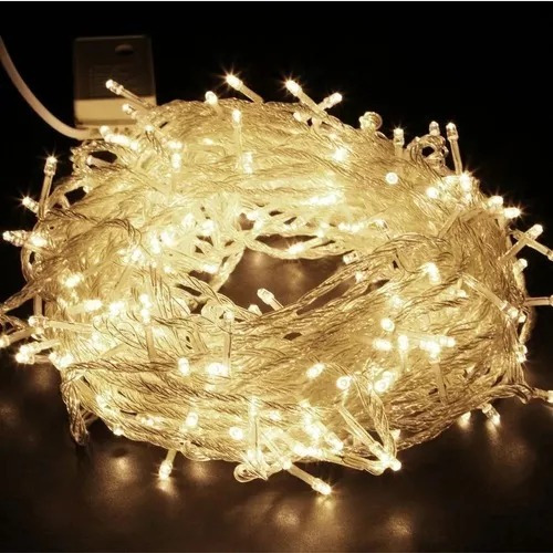 Luces Navidad Led Luz Calida 10mt 100 Bombillos 8 Fun C/t