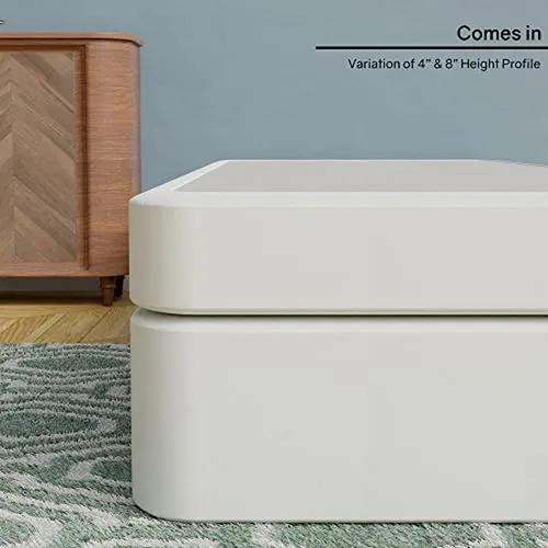 Base De Madera Natural De 4 Pulgadas Para Colchón King