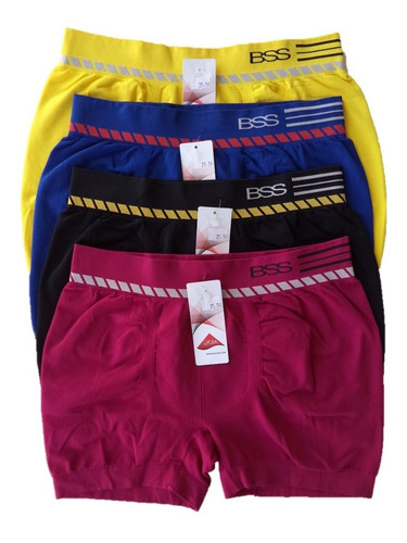 Cueca Boxer Sem Costura Bressan Kit Com 6 Cuecas Original