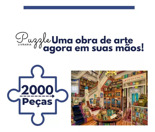 Quebra-Cabeça - 2000 Peças - A Livraria - 71 cm x 98 cm - Grow