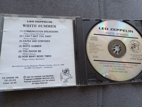 Cd Led Zeppelin - White Summer Live Playhouse London 1969 (Usado)