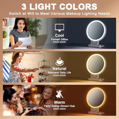 Espejo De Aumento 1x/30x Con Luz, Espejo De Maquillaje De Do