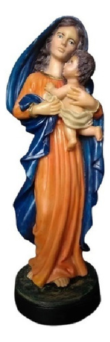 Imagem De Nossa Senhora Mae De Deus 28cm Resina Santa Maria Cor Pintura a mão
