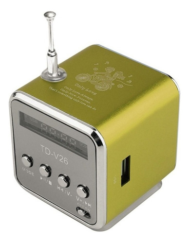 Lazhu Mini Speaker Td-v26 Fm Radio Receiver