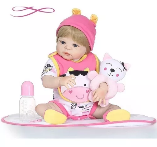 Promoção Novo Modelo Boneca Bebe Reborn Toda De Silicone