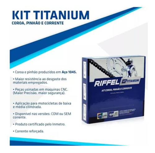 Kit Relação Riffel Cg Cargo Fan 125 2009 2010 A 2013