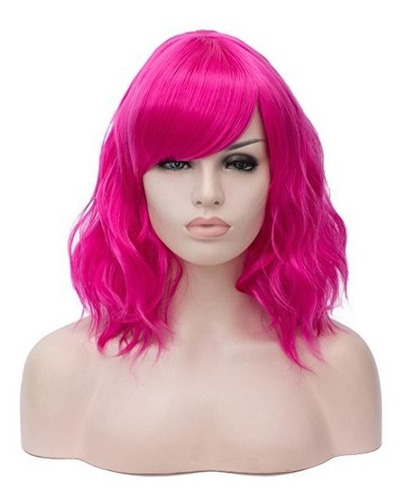 Beauwig Short Bob Natural Pastel Wavy Wig With Side 4mhsd