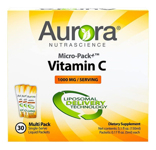 Aurora Nutrascience, Micro-pack Liposomal Vitamina C, 1,000