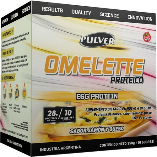 Omelette Proteico Pulver 10 Sobres Egg Proteinas Huevo Dieta