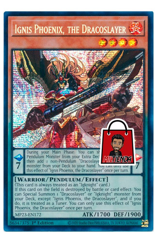 Ignis Phoenix, The Dracoslayer - Secret - Miltienda - Yugioh