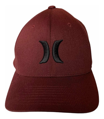 Gorra Vintage Y2k Hurley Flexfit Yupoong Burgundy Fitted