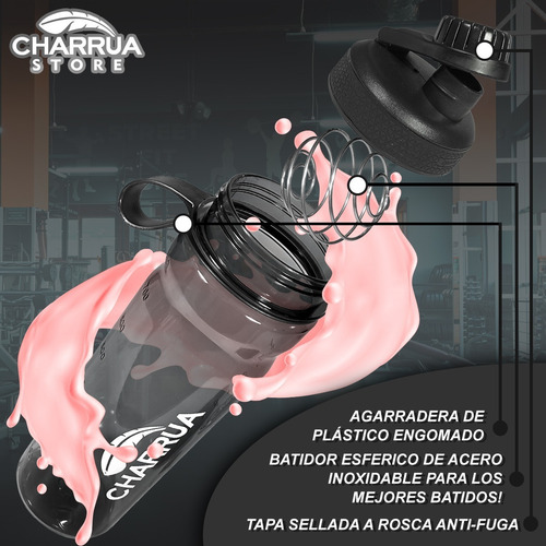 Imagen 3 de 4 de Botella Deportiva Shaker Para Gym 800ml Batidos Sin Bpa